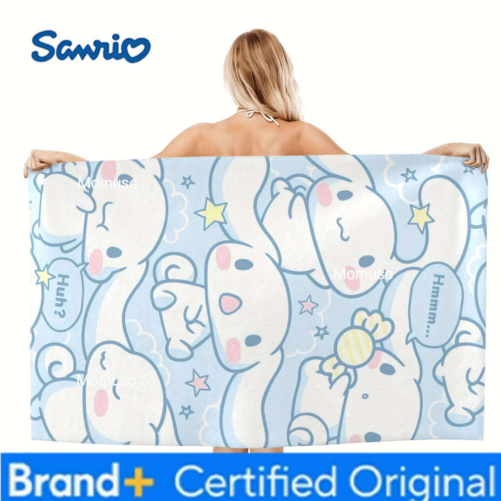 Sanrio 1pc Cinnamoroll Beach Towel Polyester 2D Flat Quick Dry Soft Lightweight Gift for Swimming Camping Surfing Unisex Beac H2602061-image-1095307761