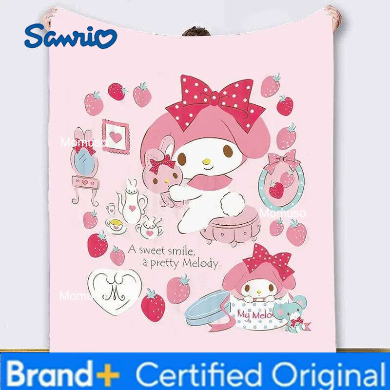 Sanrio Cute Melody Suitable for Home School Bedding Dormitory Essential Warm and Soft Plush Blanket H260206-image-1095084171