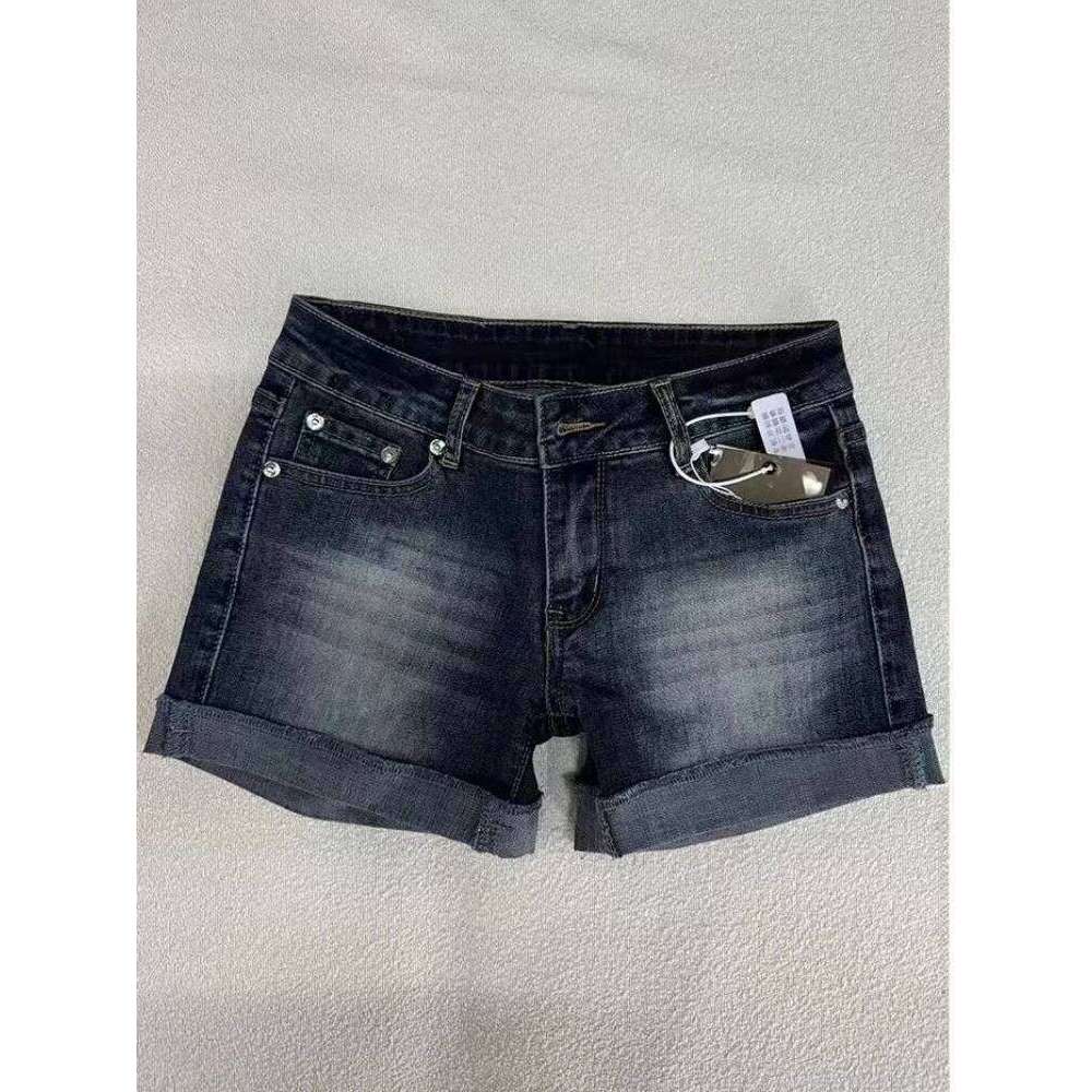 HOUZHOU Retro Denim Women Sexy Low Waist Hip Pop Washed American Vintage Distressed Harajuku Summer Jean Shorts XJ260206-image-1094402502