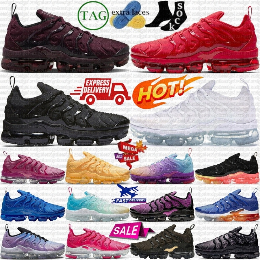 Plus Running Shoes Sneakers Triple Black White Night Maroon Thunder Blue Game Royal Metallic Silver Purple Cool Grey University Dark Stucco Orang-image-914273271