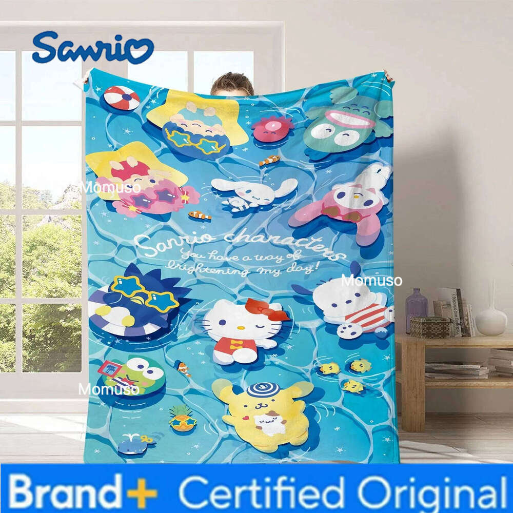Sanrio Kuromi Flannel Air Conditioning Cover Office Nap Living Room Lounge Blanket, Soft And Warm Hom H2602061-image-1095307878