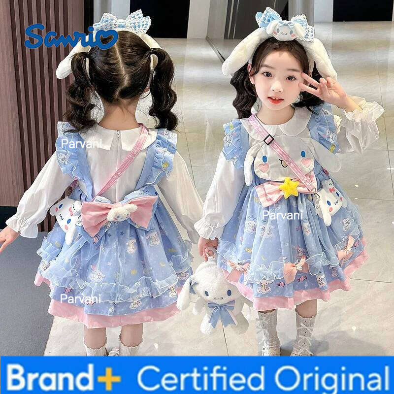 Sanrio New Girls Cinnamoroll Princess Spring Autumn My Melody s Anime Figure Lolita Dress Tutu Skirt Kawaii Cartoon H260206-image-1095308788
