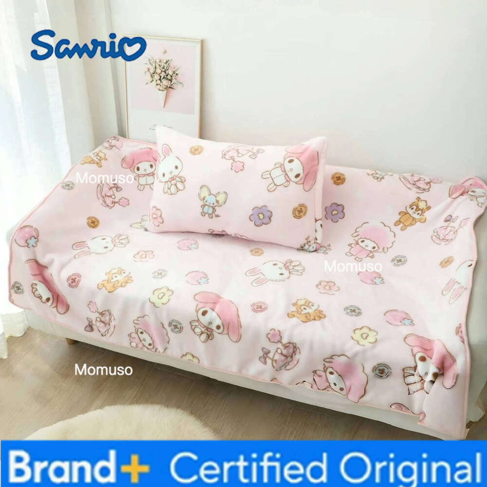 Sanrio Cartoon My Melody Kawaii Japanese Style Flannel Soft Warm Nap Bedding Sofa Cover Sheet Leg Blanket Girls Gifts H2602061-image-1095307873