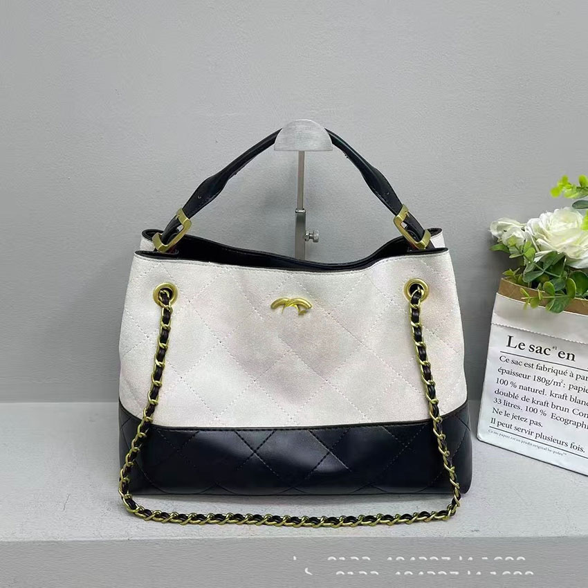 30CM Luxury Designer Bucket Style with Adjustable Drawstring and Chain Strap Versatile Crossbody Purse Designer Shoulder Bag 25 Large capacity Handb