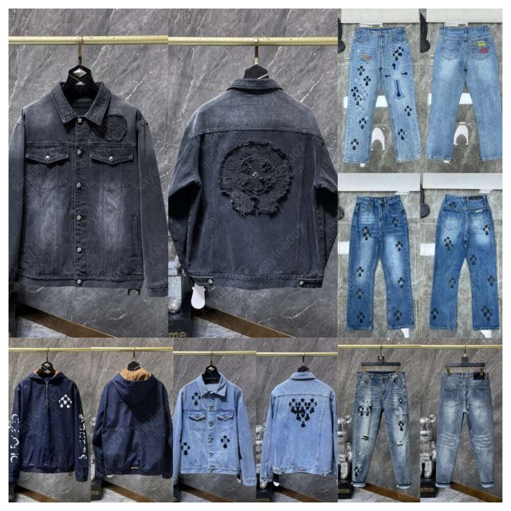 harts denim mens jacket Trends mens jeans Motorcycle jeans Vintage Denim Streetwear Embroidery and Printing Design Popular brand designer clothes 00