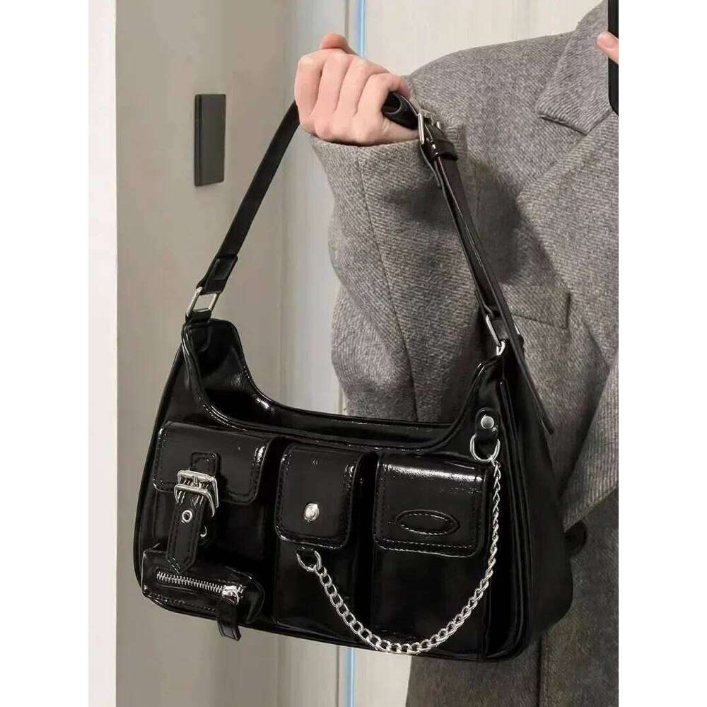 Richme Punk Bolso Mujer mode 2024 tendance nouveau Design chaînes bandoulière épaule Harajuku Y2k PU individualité dames sacs Z260207