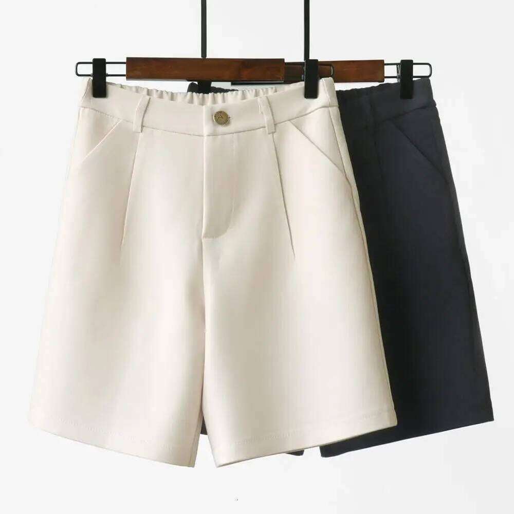 Women Fashion Side Pockets Front Darts Bermuda Shorts Vintage High Waist Zipper Fly Female Short Pants Mujer H260207-image-1094510338