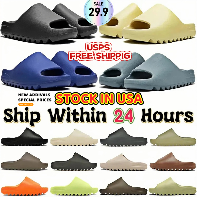 Original Box Slippers Designer Sandals Onyx Slate Slides Marine Men Women Sliders Flax Bone Desert Sand Core Resin Slide Azure dhgate Classic Beach