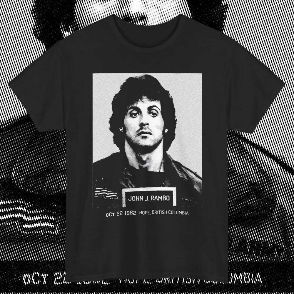 New Hot Selling John J. Rambo "First Blood" Cult Movie T-Shirt Casual and Comfortable Retro Unisex Pure Cotton Streetwear Top X260207