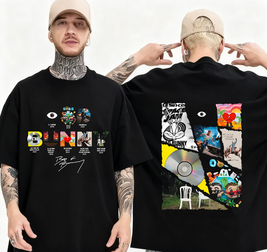 Bad Bunny Fashion 2025 New Cotton T-shirt Retro Casual Funny Frog DebiTirar Mas Fotos t-shirt Mens Design Aesthetics Top Y2K