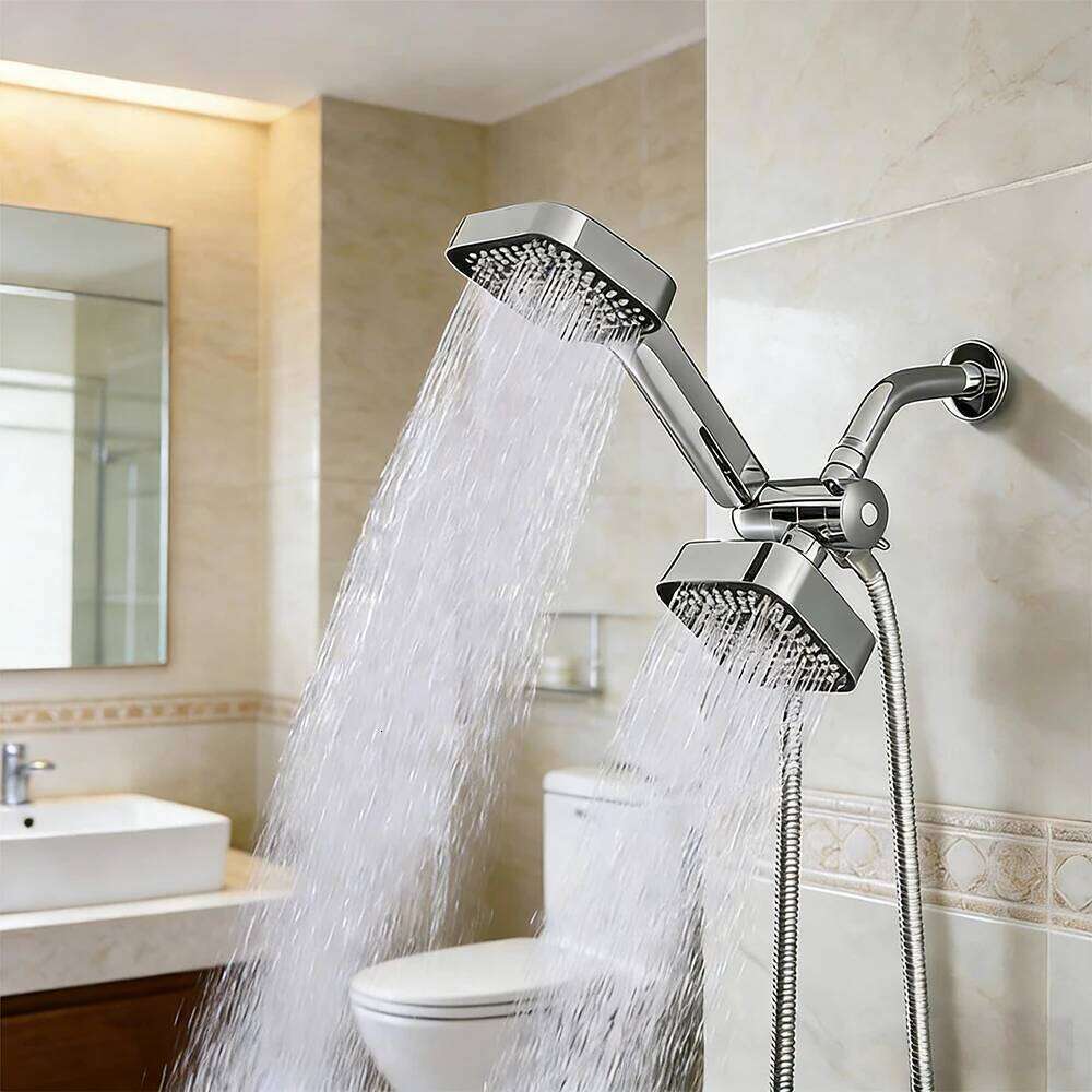 A High-Flow Large Nozzle and Handheld HeadTwo-In-One Set Shower Long Hose Three-Way Water Distributor Bathroom 26H0207 M260320-image-1096055173