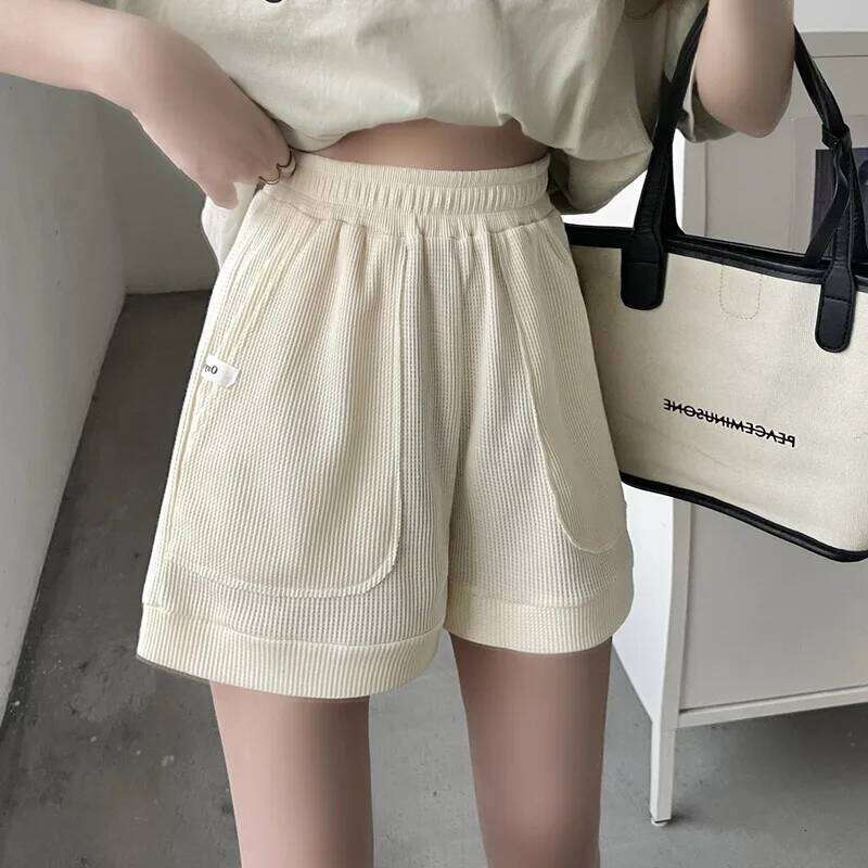 Women's Wide-Leg Sports Stay Cool Comfortable Casual Wear Elastic Waist Loose Shorts Running Supply H260207-image-1094510274