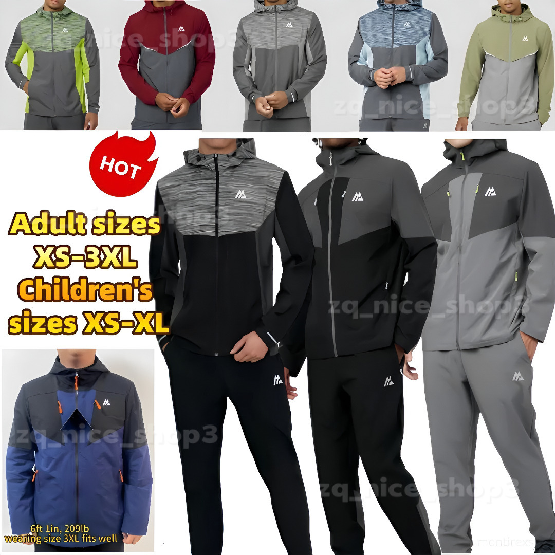 hot1 Top quality monterex tracksuit Latest model tech Adult Children's Sizes monterrain set sports fiess monterex set jogging suits quick dry s