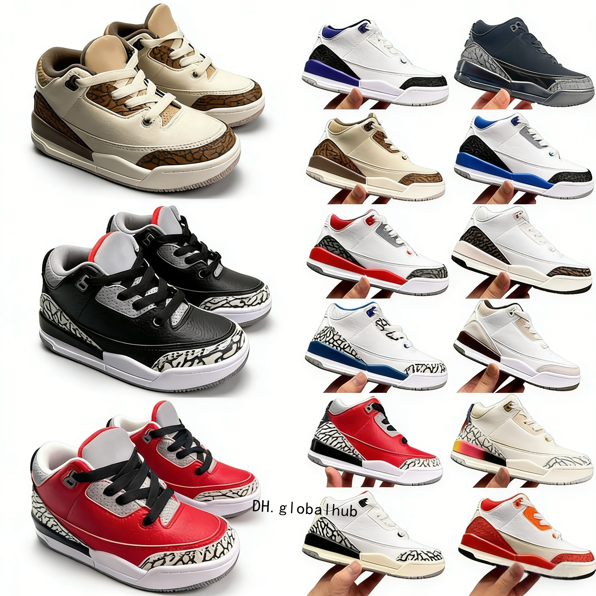 2026 kids 3 Basketball shoes 3s sneakers girls boy Game black white blue designer kid sneaker Athletic Infants 26Y0921