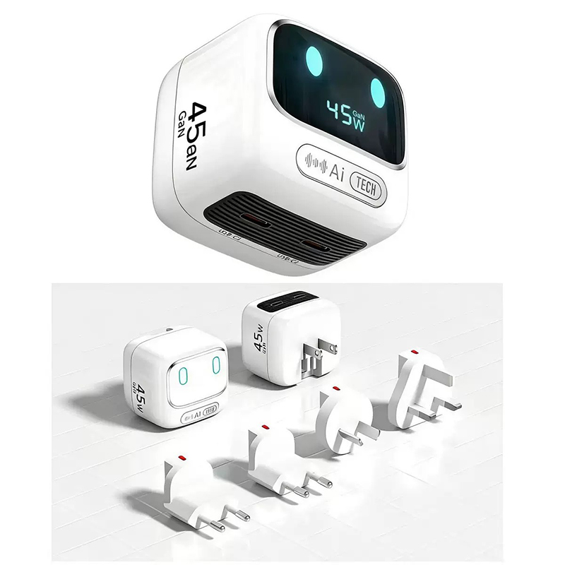 AI Voice Control 45W Dual Type-C Charger