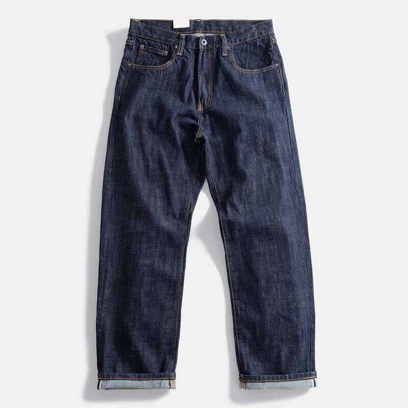 16oz Heavyweight Red Selvedge Denim Jeans for Men High Quality Loose Straight Pants One Wash Autumn Casual 100% Cotton Y2K X260207