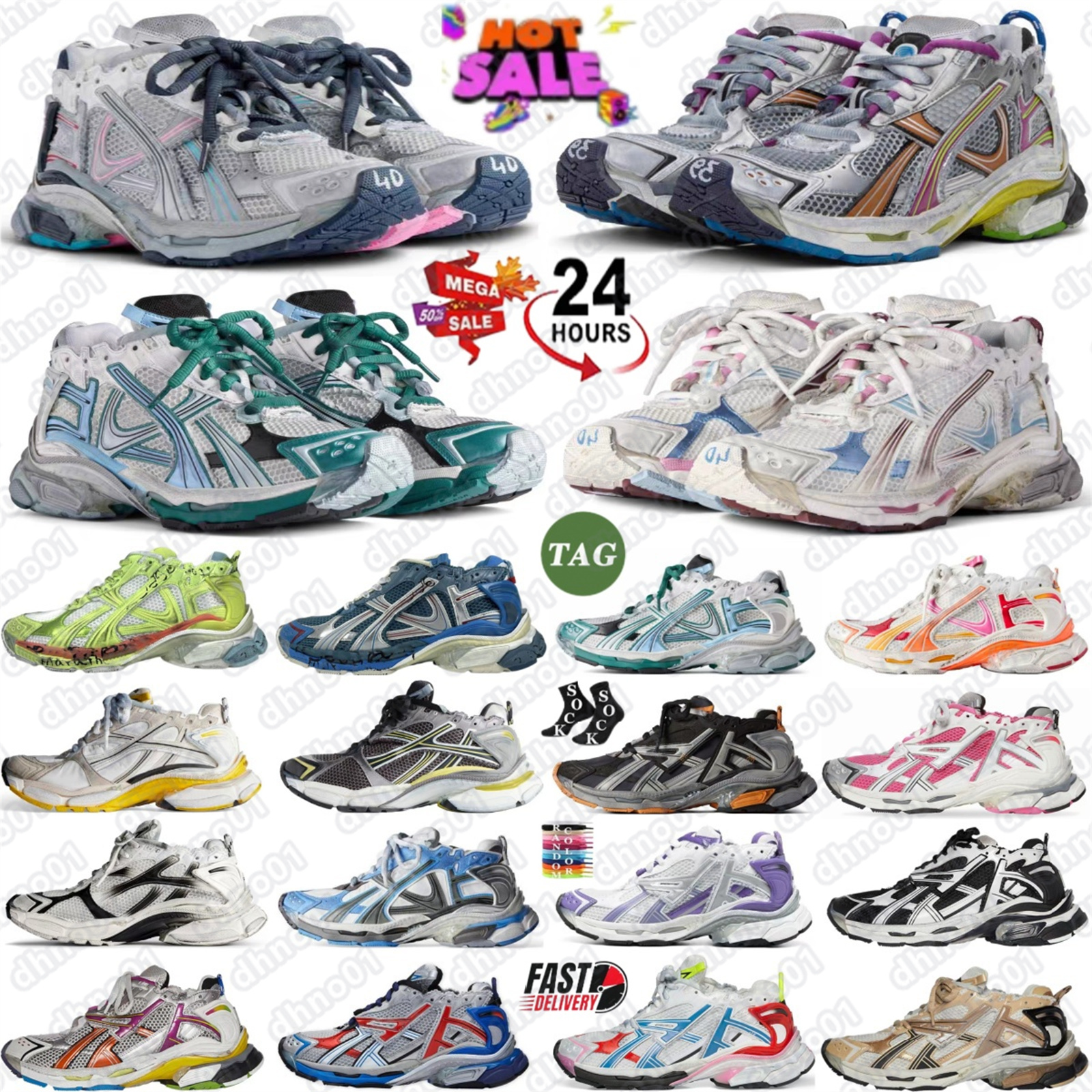 Runner 7.0 shoes designer sneakers Trainers runners 7 Graffiti Trainer women men Grey Blue Orange Aqua Matte Black White Gradient Burgundy multic-image-945006015