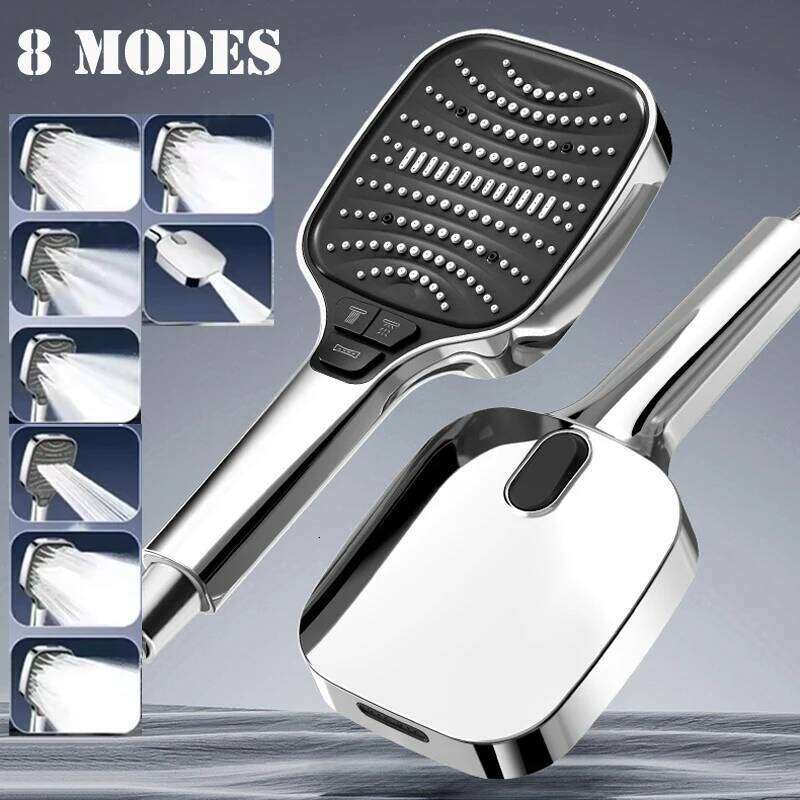 Large 8 Modes Adjustable Head High-pressure Water-saving Shower Mixer Nozzles Bathroom Accessories 26H0207 M260320-image-1096055231