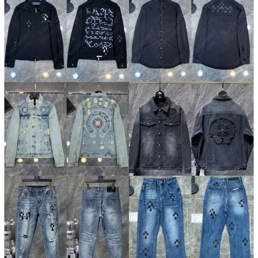 harts denim men jacket Trends baggy jeans for mens Vintage Denim Streetwear Embroidery and Printing Design Popular brand designer clothes 041
