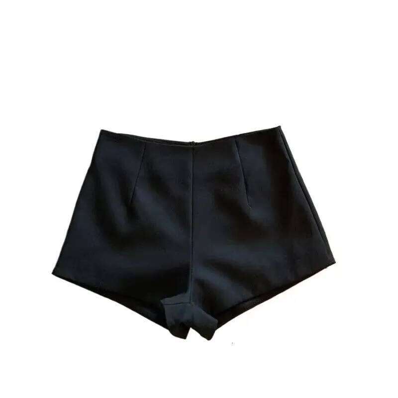 Casual Black and White Cortos De Mujer Fashionable Suit Feminine Women's Wild High Waist Sexy Zipper Women Shorts XJ260206-image-1094479271