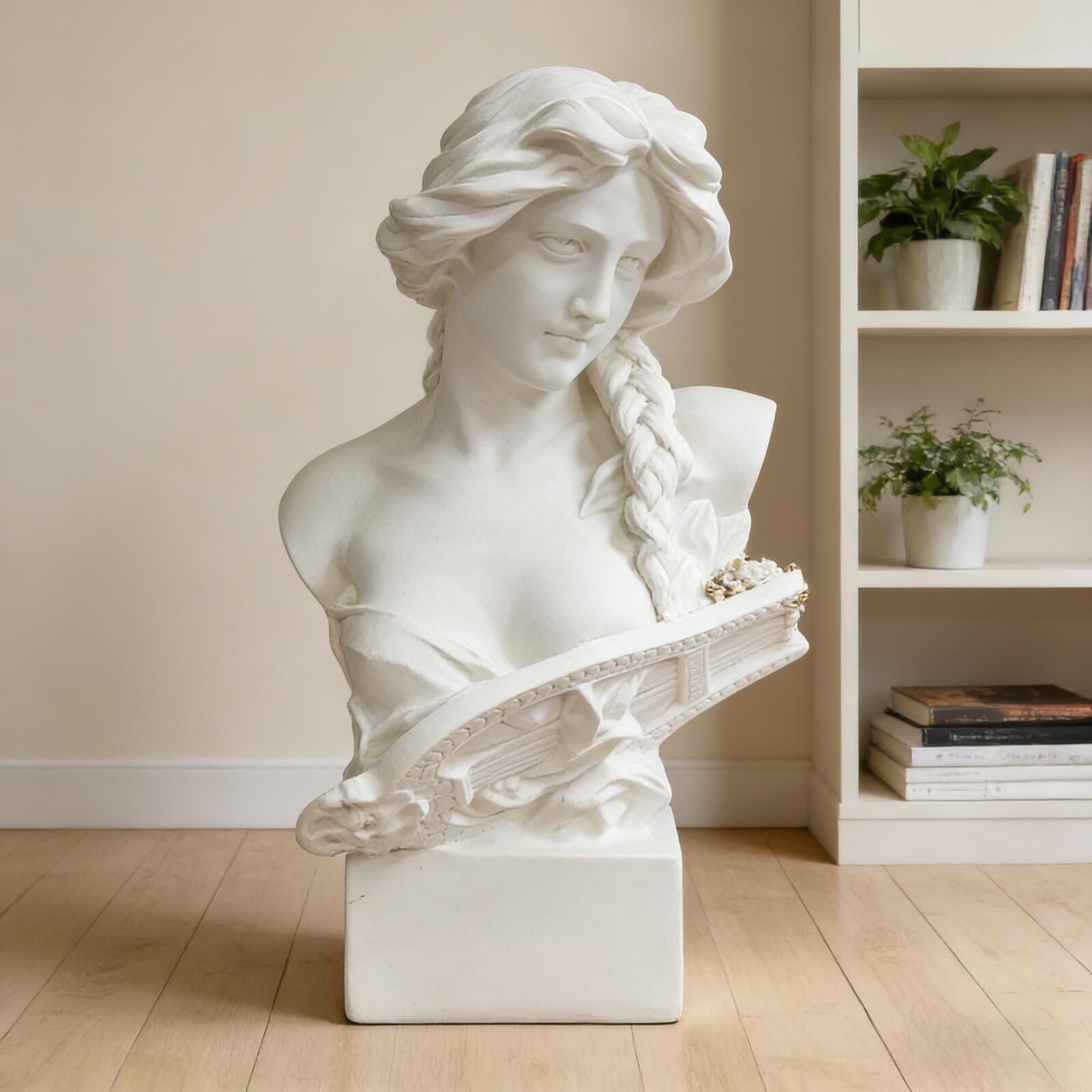 Figurine décorative de Sculpture d'art de résine de fille de Piano, Statue Miniature de décoration à la maison exquisément conçue XB-QN15
