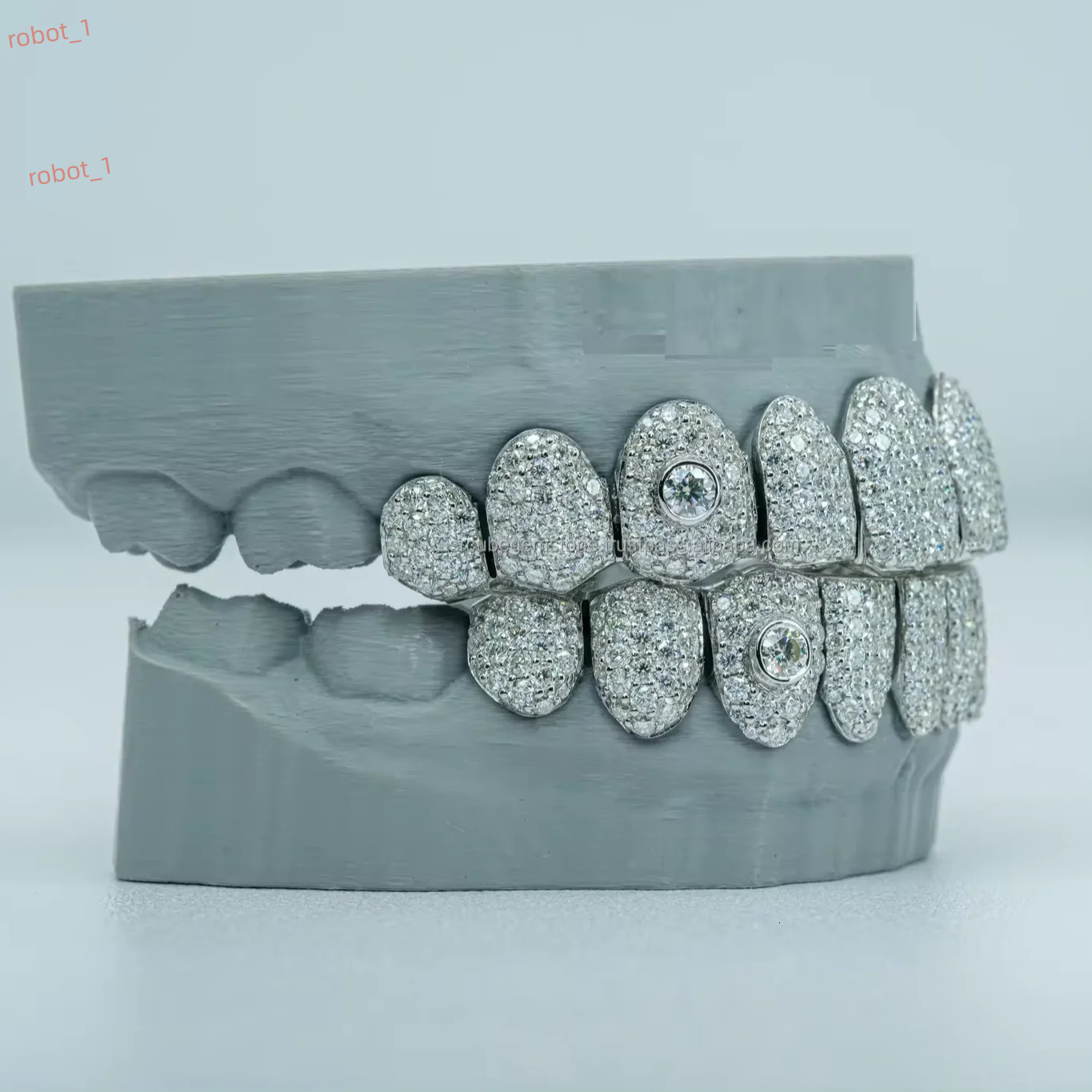 ZAWO HOUSE Trendy Hip Hop Iced Out Grillz Moissanite Diamond Teeth Decoration Bling Out 925 Silver Handmade Shine Bright