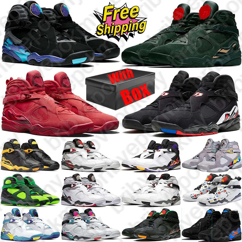 Livraison gratuite avec boîte Designer Basketball 8 8s chaussures baskets pour Bugs Bunny hommes hommes Gunsmoke BIN Chrome Playoffs Cavs formate