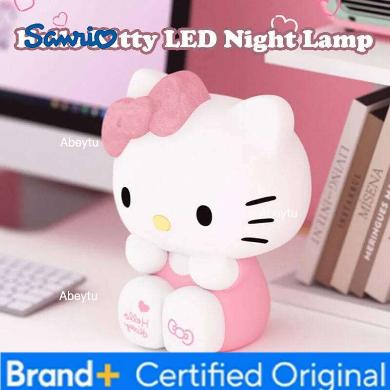 Sanrio Hello Kitty Desk Cartoon Cute Bedside Lamp 3 Color Adjustable Light Usb Charging Sleep Companion Christmas Gift H2602091-image-1095305291