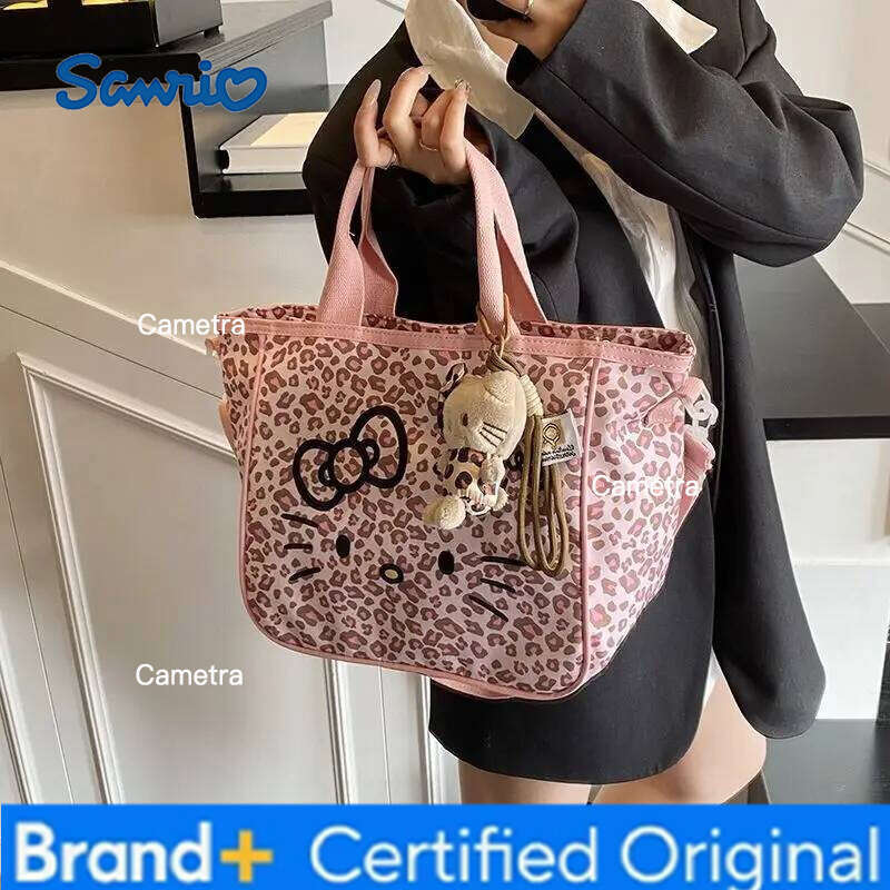 Sanrio HelloKitty Cute Tote Women 2025 Trendy Versatile Girl Shoulder Harajuku Casual Lightweight Handheld Crossbody Bag H260209