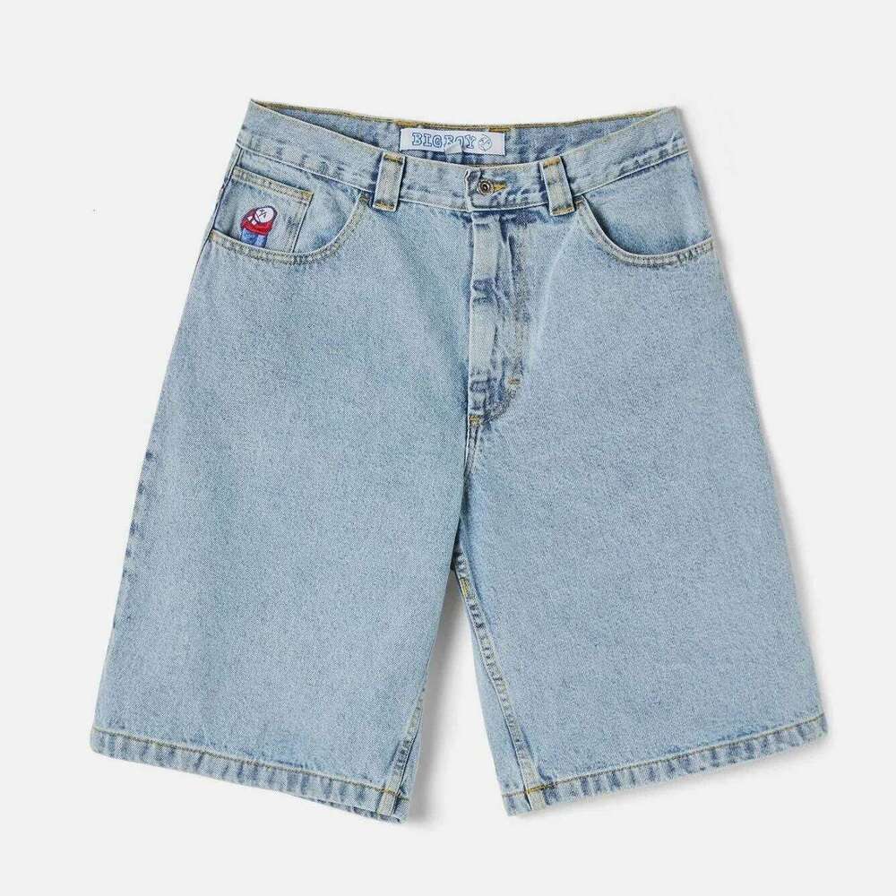 Big Boy Y2K Pants Harajuku Gothic Hip Hop Cartoon Embroidery Baggy Jean New Men Women Clothing High Waist Shorts H260209-image-1094702270