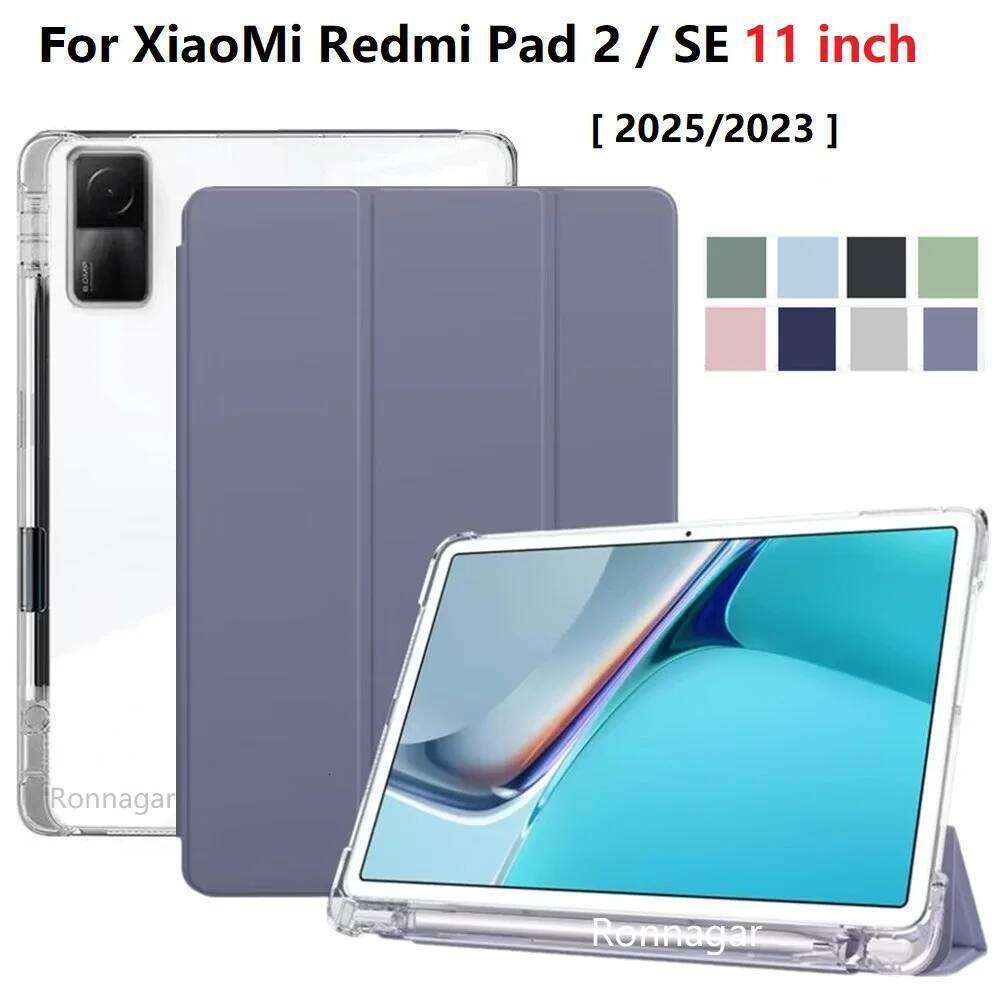 Smart Trifold For Xiaomi 2 Case 11'' 2025 Coque Capa for Redmi Pad SE 11inch 2023 with Pencil Holder Tablet Cover Z260209-image-1094691305