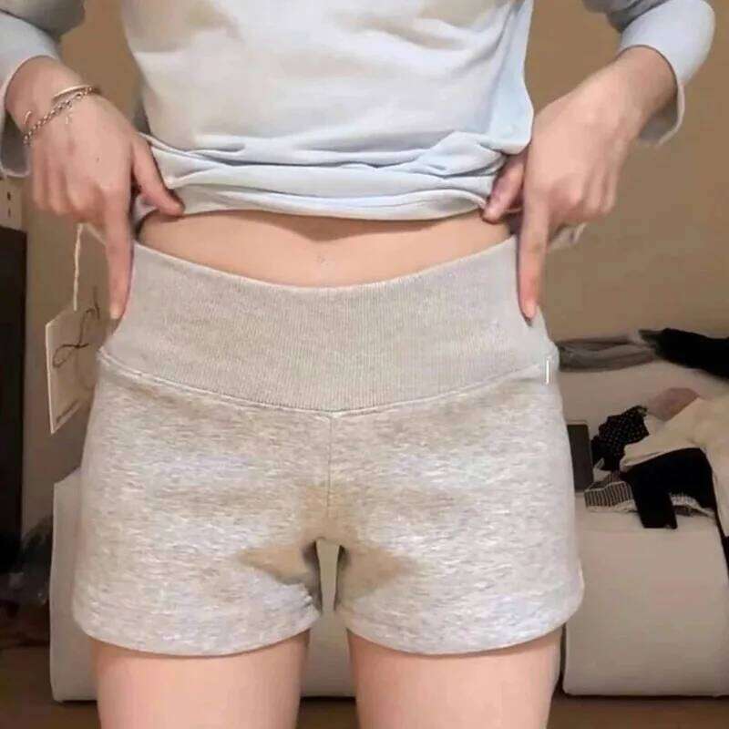 Summer Slim Yoga Sports Women American Street Sexy Gray Casual Shorts Female Vintage Y2K Grunge Low-Waist Hot Short Pants H260209-image-1094698142