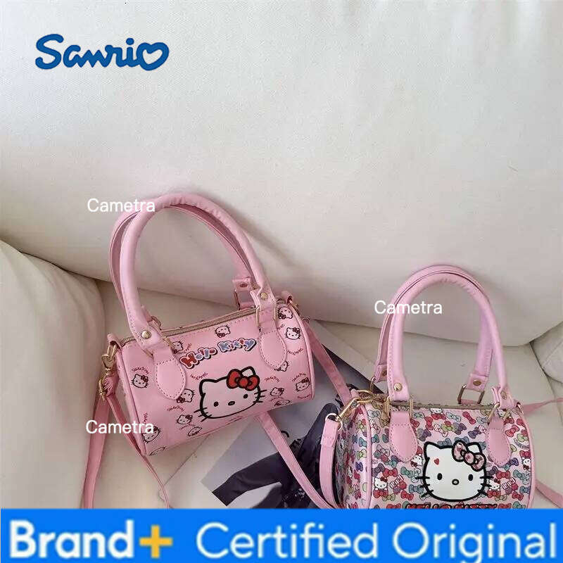 Sanrio Hello Kitty Crossbody 2025 Trend Girl Harajuku Handheld Boston Sweet Western Style Fashion Versatile Shoulder Bag H260209