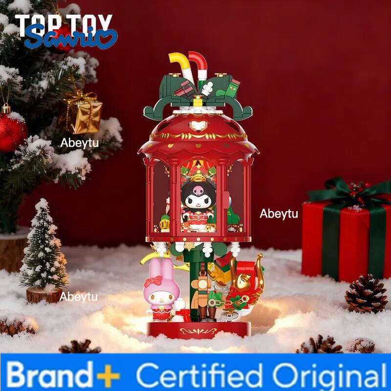 Sanrio Top Toy Light Shadow Dream Series Building Blocks Kuromi My Melody Hello Kitty Desktop Ornament Toys Christmas Gifts H260209-image-1095262063