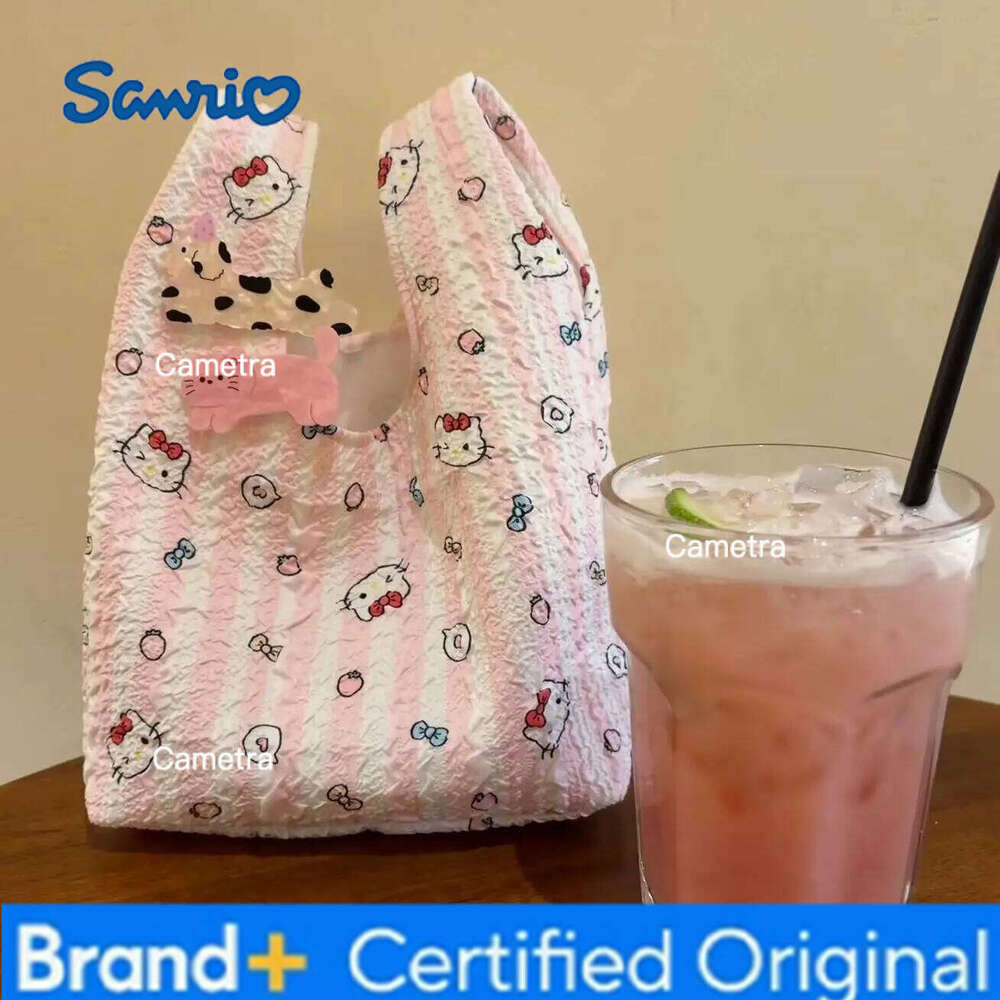 Sanrio Hello Kitty And Stylish New Handbag Ins Japanese Style Niche Cute Casual Tote Bag Commuting Versatile Carrying Bags H260209