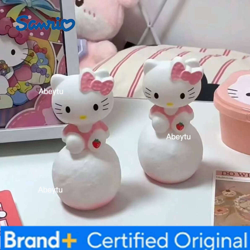 Sanrio Anime Cartoon Kawaii Cinnamoroll Hello Kitty Night Light Luminous Toy Bedside Lamp Ornament Children's Charm Gift H260209-image-1095260917