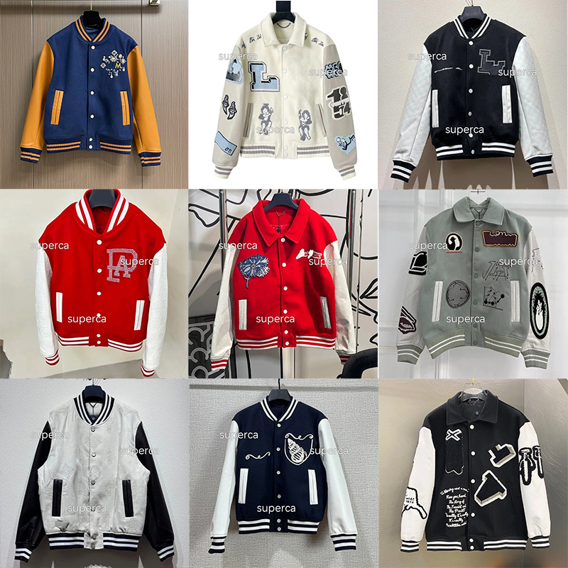 Top Qaulity Men Outerwear Coats Leather Sleeves Puffer Jackets Designer Jacket Varsity Jacket Oversized Athleisure US Size S-XL 23w4
