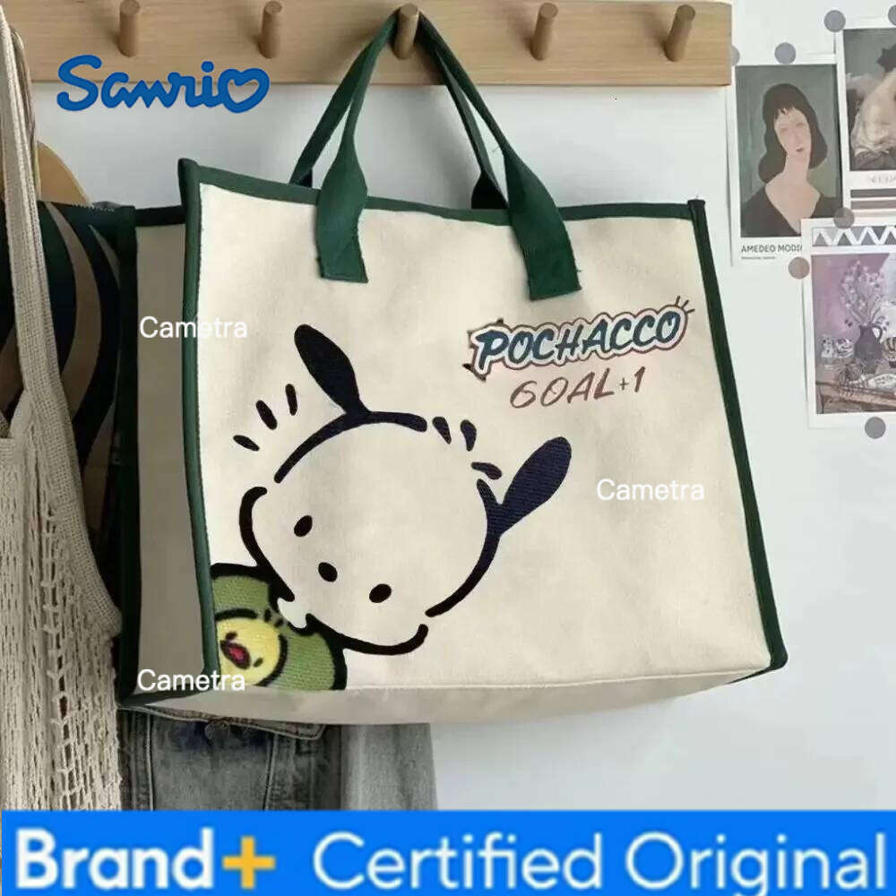 Sanrio Anime Pochacco sac à main toile sacs à bandoulière pour femmes mode croisé sac à main coton sac à bandoulière fourre-tout messager H260209