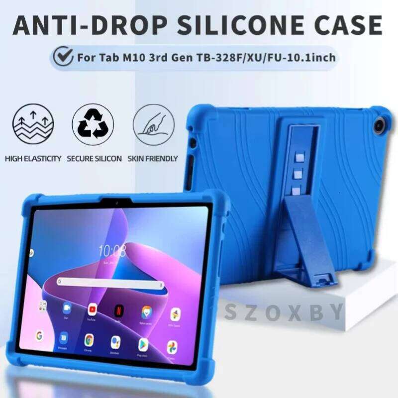 case For Lenovo Tab M10 3rd Gen 10.1inch Tablet Shockproof TB-328F TB328XU TB328FU Cover Soft Silicon Stand Protective Shell Z260209-image-1094685550