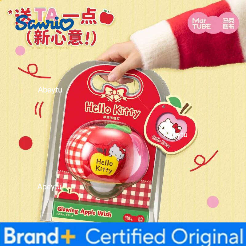 Sanrio Hellokitty Kawaii Apple Lamp Bedside Decoration Trendy Room Ornament Christmas Gifts Girls Can Be Hung Animation Derivative Toy H260209-image-1095261553