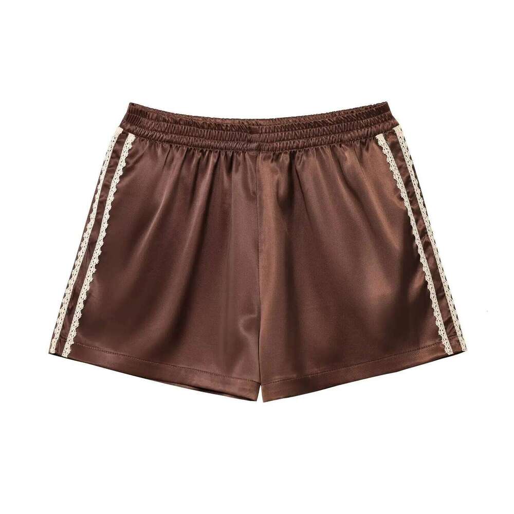 Women New Summer Silk Lace Panties Imitation Ruffle Bloomers Anti Exposure Pants Lolita Satin Knickers Shorts Dress H260209-image-1094704574