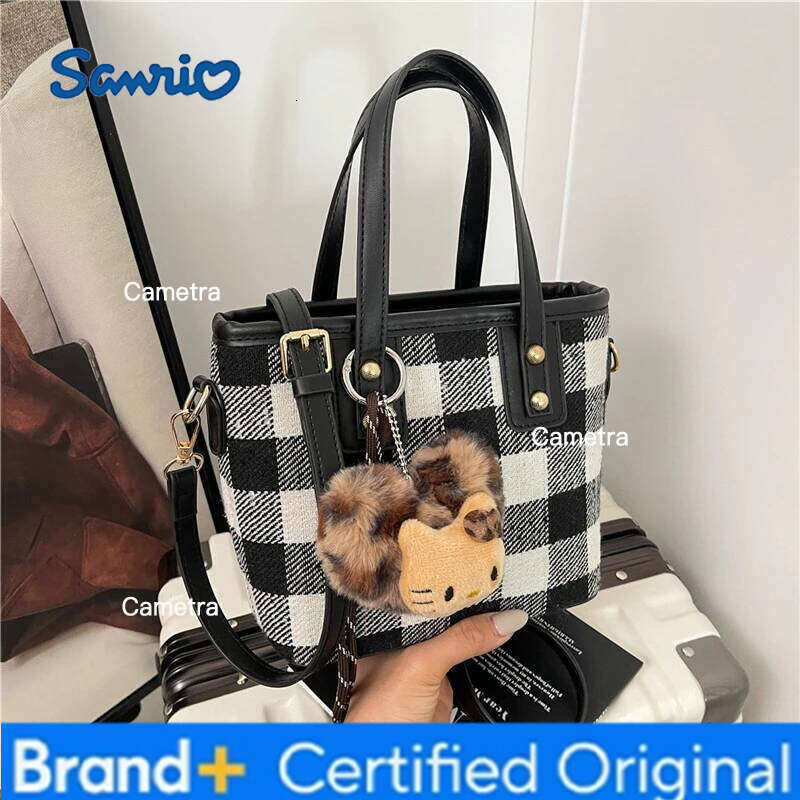 Sanrio – sac à main en cuir Vintage haut de gamme pour femmes, Design tendance, grande capacité et détail du Logo en lettre, H260209