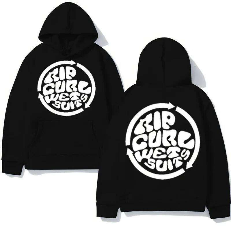 2026 New 2025 Trend Rip Curl Autumn/Winter Printed Mens Pullover Hoodie Brand Jogger Long Sleeve Warm Sweatshirt Top Q260209