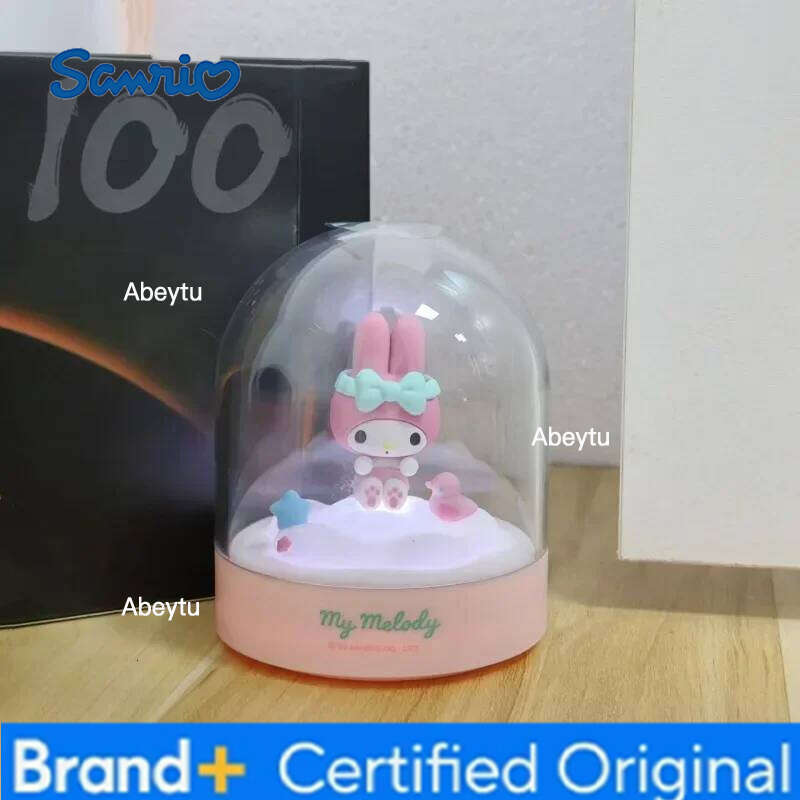 Sanrio Cute Luminous Decor Desktop Model Ornaments Kuromi Cinnamoroll Small Night Light Children's Birthday Gift Toy H260209-image-1095262521