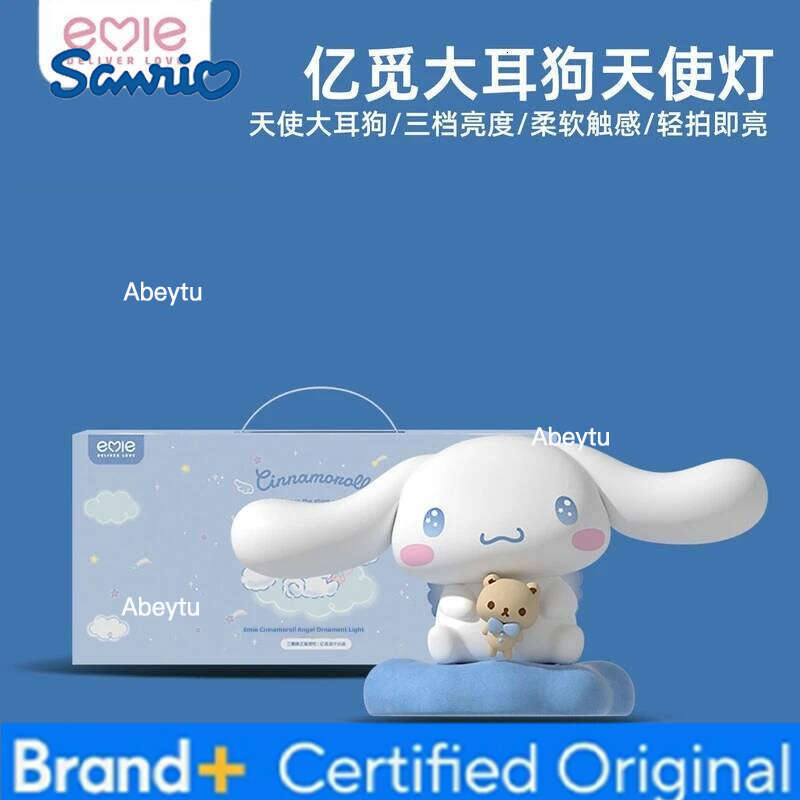 Sanrio Family Luminous Desktop Ornament Kawaii Cinnamoroll Atmosphere Lamp Anime Themed Gifts For Girls Toys Figure Collectible H260209-image-1095260695