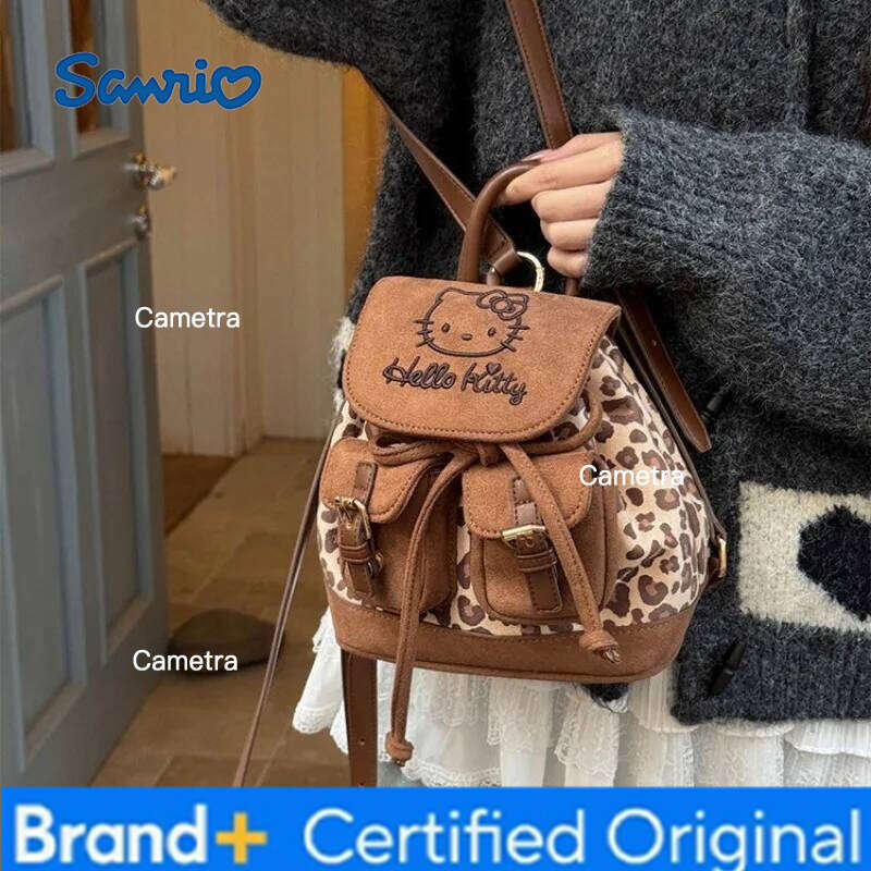 Sanrio 2026 nouveau style coréen HelloKitty mignon sac à dos décontracté Vintage imprimé Bookbag femmes filles léger collège sac d'école sac à do