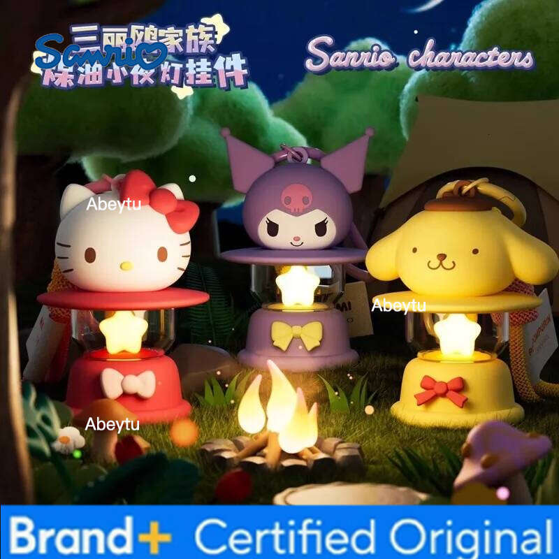 Sanrio Genuine Night Light Pendant Hello Kitty Birthday Couple Keychain Girl Lovely Gift H2602091-image-1095305349