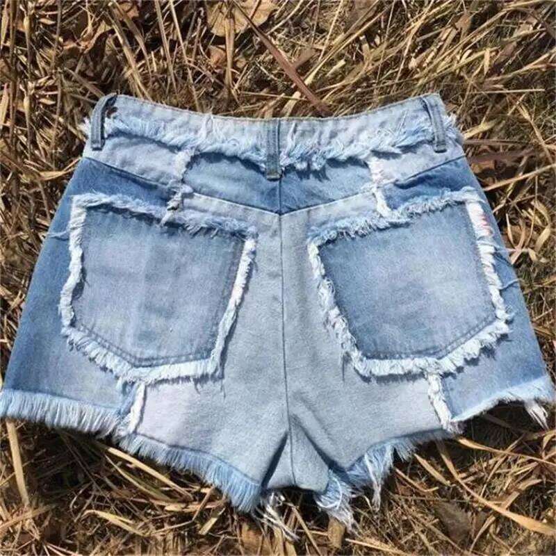 Tassel Trim Trendy Female Clothing Jeans Short Pants for Woman To Wear Women's Shorts Denim jeans mujer H260209-image-1094705930