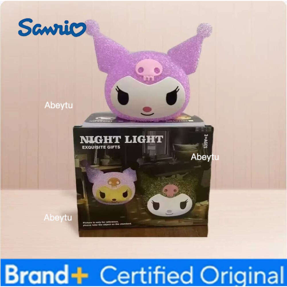 Sanrio Cartoon Cute Hello Kitty Kuromi Cinnamoroll Action Figures Decorative Children Sleep With Small Lights At Night H260209-image-1095260386