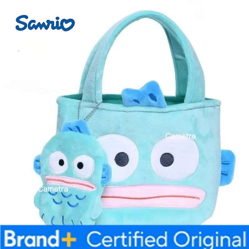 Sanrio s Cartoon Hangyodon Anime sacs à main porte-monnaie mignon grande capacité épaule Kawaii sacs à main sac de rangement pour téléphone H2602